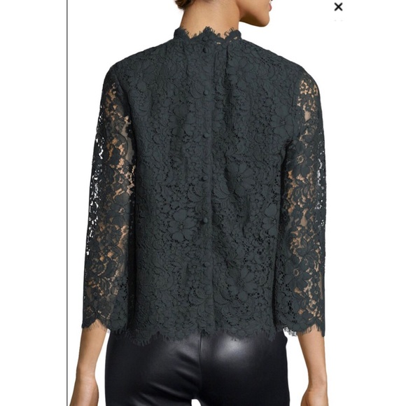 Nwot joie Freyda mock neck lace top - Picture 2 of 7